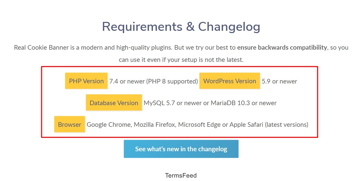 Real Cookie Banner Requirements and Changelog