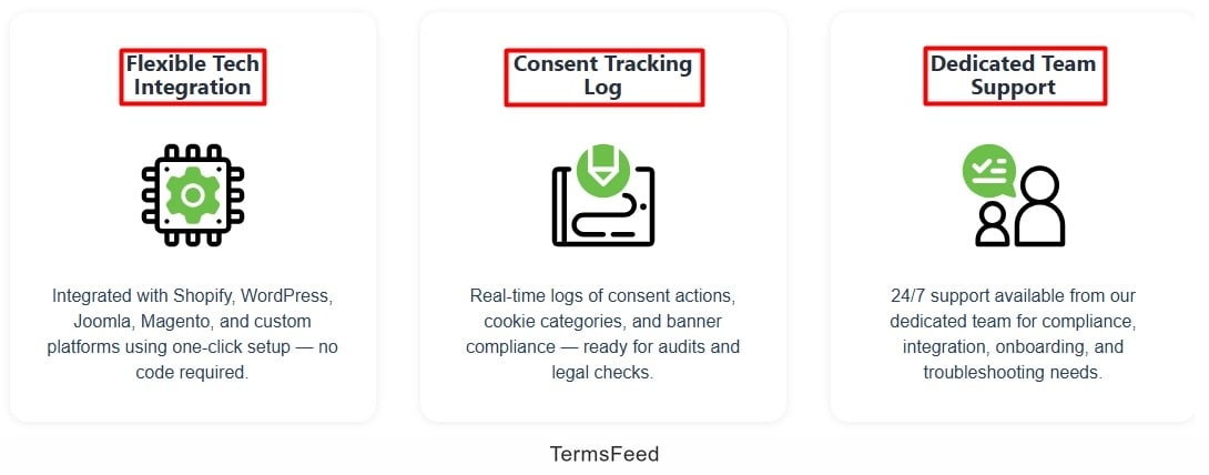 Seers CMP One-click compliance features excerpt highlighted