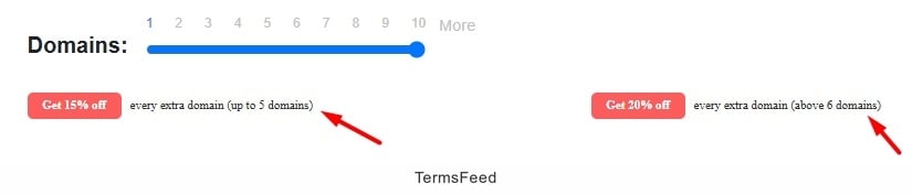 Seers Pricing Cookie Consent discounts highlighted