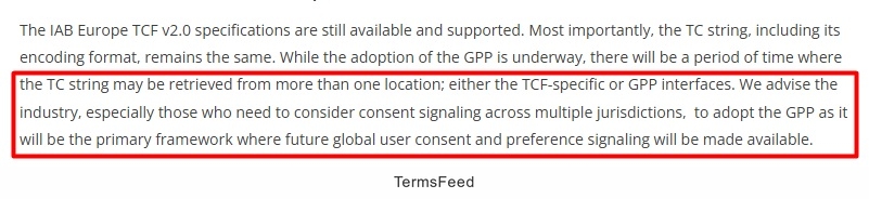 IAB Tech Lab - GPP advises industry to adopt GPP as primary framework